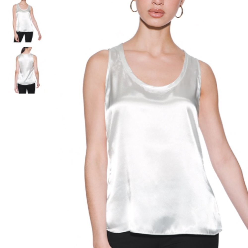 White House Black Market Ecru SATIN SHELL Size XS
